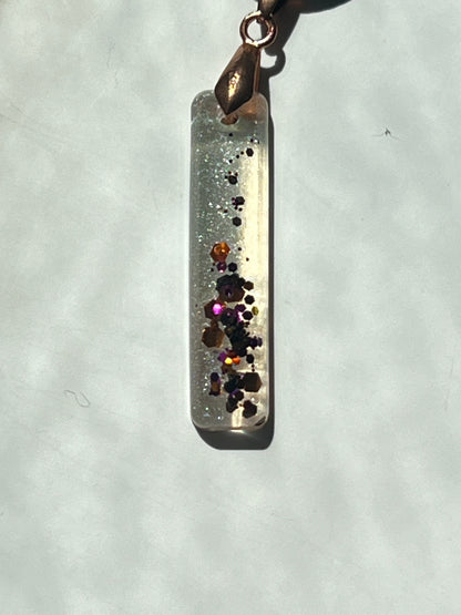 Witch's Vial — Crystal & Cosmic Glitter Resin Pendant