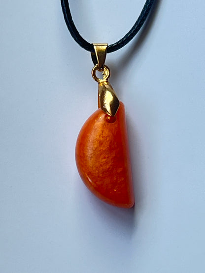 Dragon's Claw — Carnelian Orange Resin Pendant
