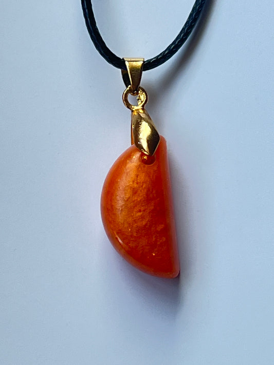 Dragon's Claw — Carnelian Orange Resin Pendant