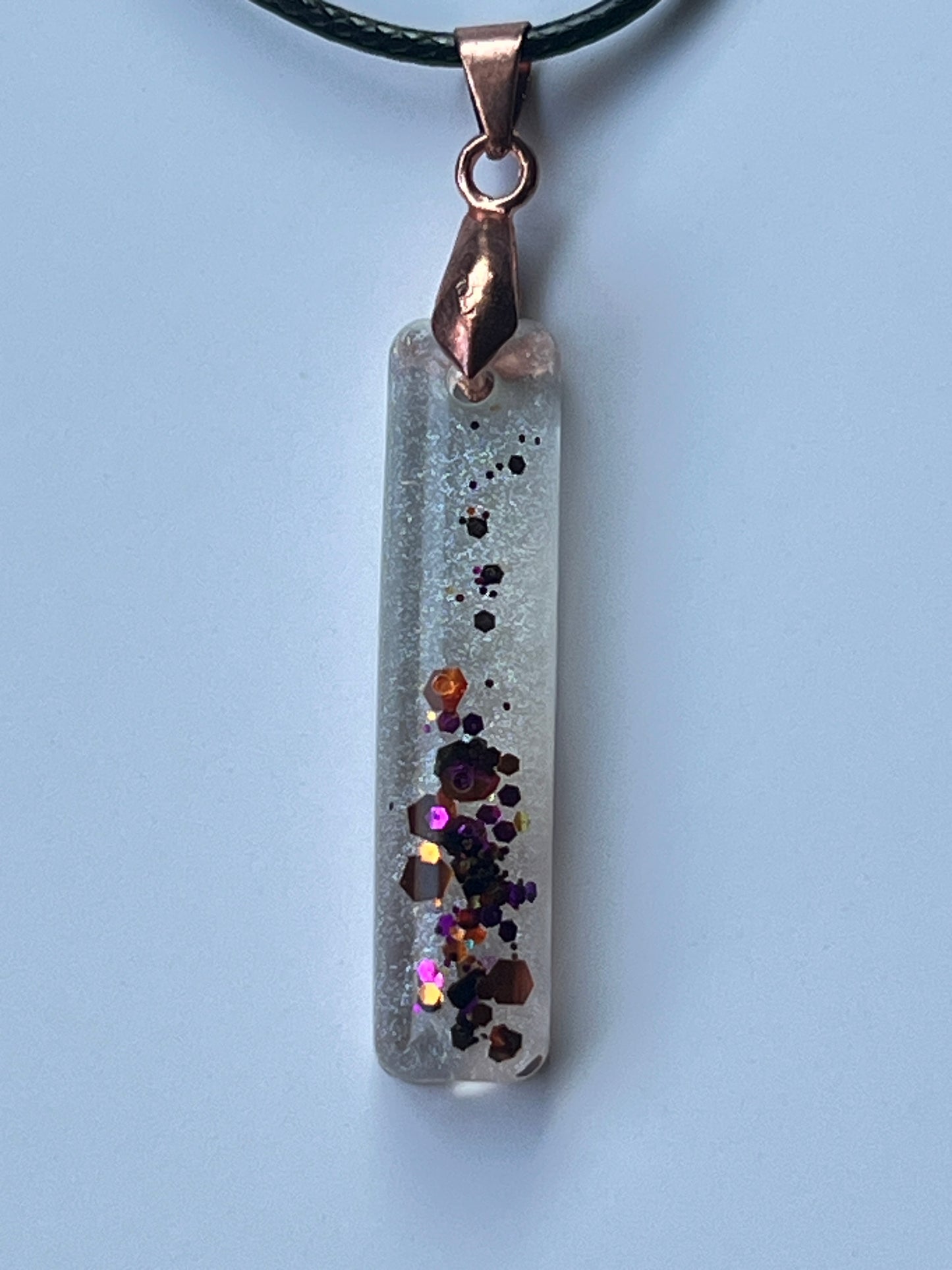 Witch's Vial — Crystal & Cosmic Glitter Resin Pendant