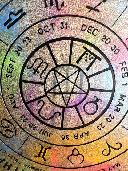 HANDCRAFTED RESIN WHEEL OF THE YEAR PAGAN CALENDAR