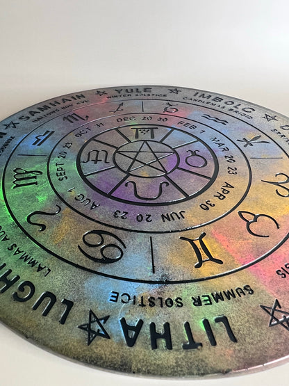 HANDCRAFTED RESIN WHEEL OF THE YEAR PAGAN CALENDAR