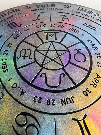 HANDCRAFTED RESIN WHEEL OF THE YEAR PAGAN CALENDAR