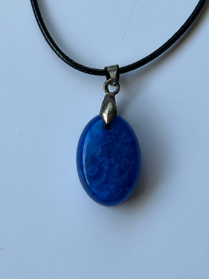 Lapis Soul — Deep Royal Blue Resin Pendant