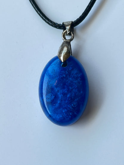 Lapis Soul — Deep Royal Blue Resin Pendant