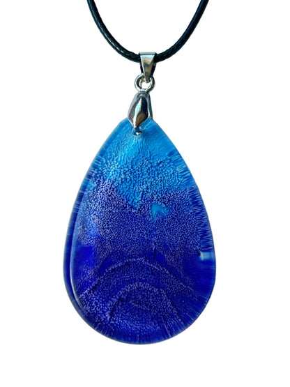 Tempest Blue — Cobalt & Sky Resin Pendant