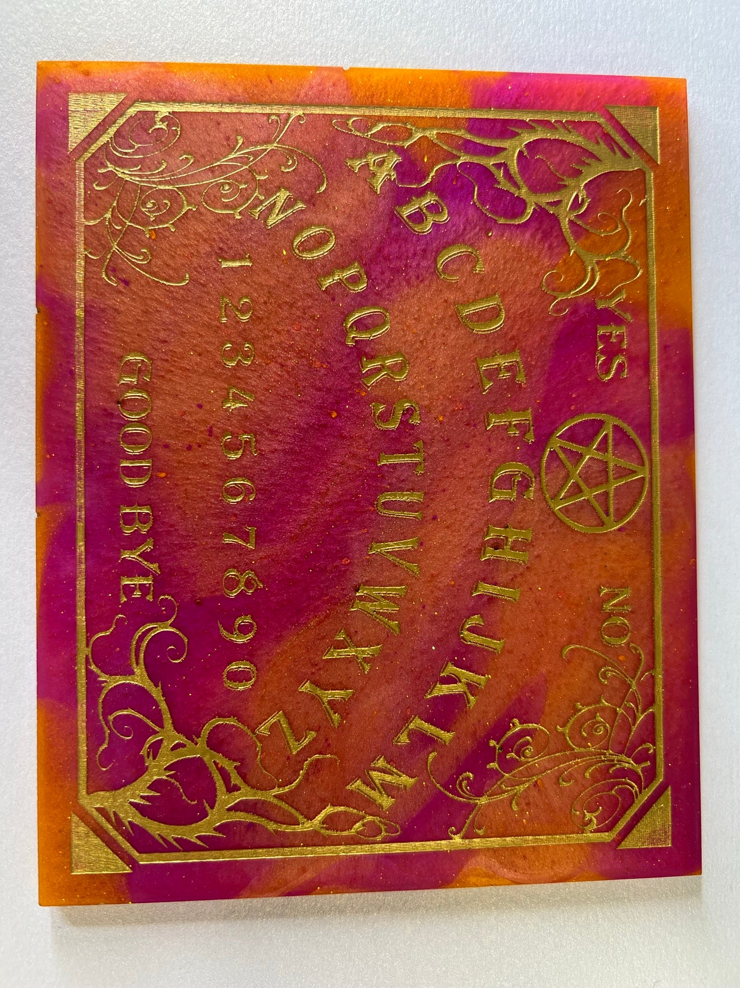 🔥 Solar Ember Classic Talking Board | Traditional Spirit Communication Board (6" × 4.75")