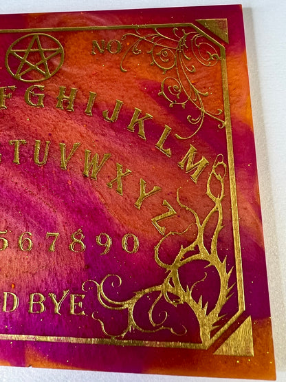 🔥 Solar Ember Classic Talking Board | Traditional Spirit Communication Board (6" × 4.75")