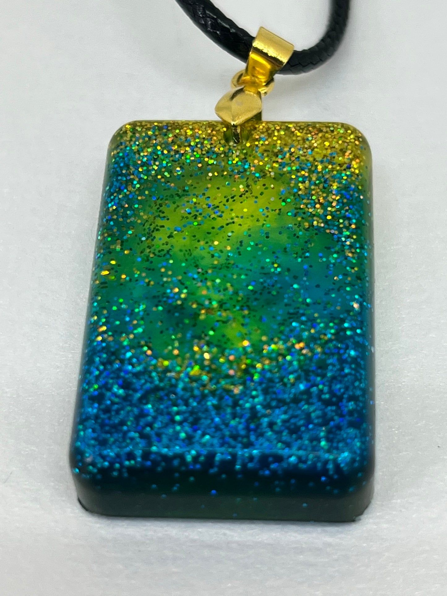 Aurora Constellation — Holographic Glitter Resin Pendant