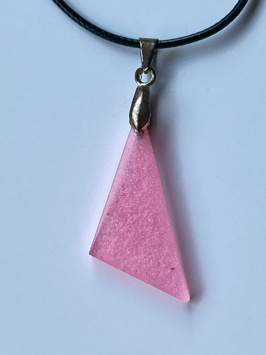 Rose Arrow — Pink Crystal Resin Pendant