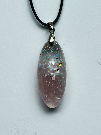Opaline Dawn — Mauve Opal Resin Pendant