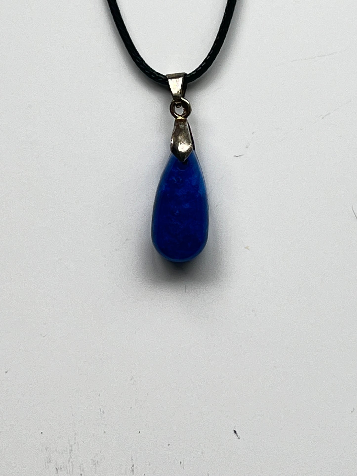 Cobalt Rain — Royal Blue Resin Pendant