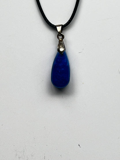 Cobalt Rain — Royal Blue Resin Pendant