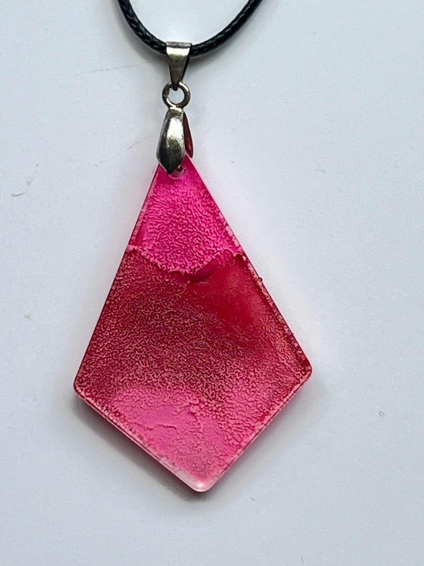Peony Kite — Rose & Coral Resin Pendant