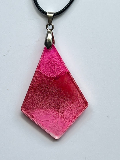 Peony Kite — Rose & Coral Resin Pendant