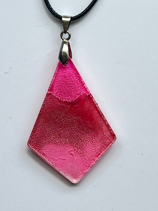 Peony Kite — Rose & Coral Resin Pendant