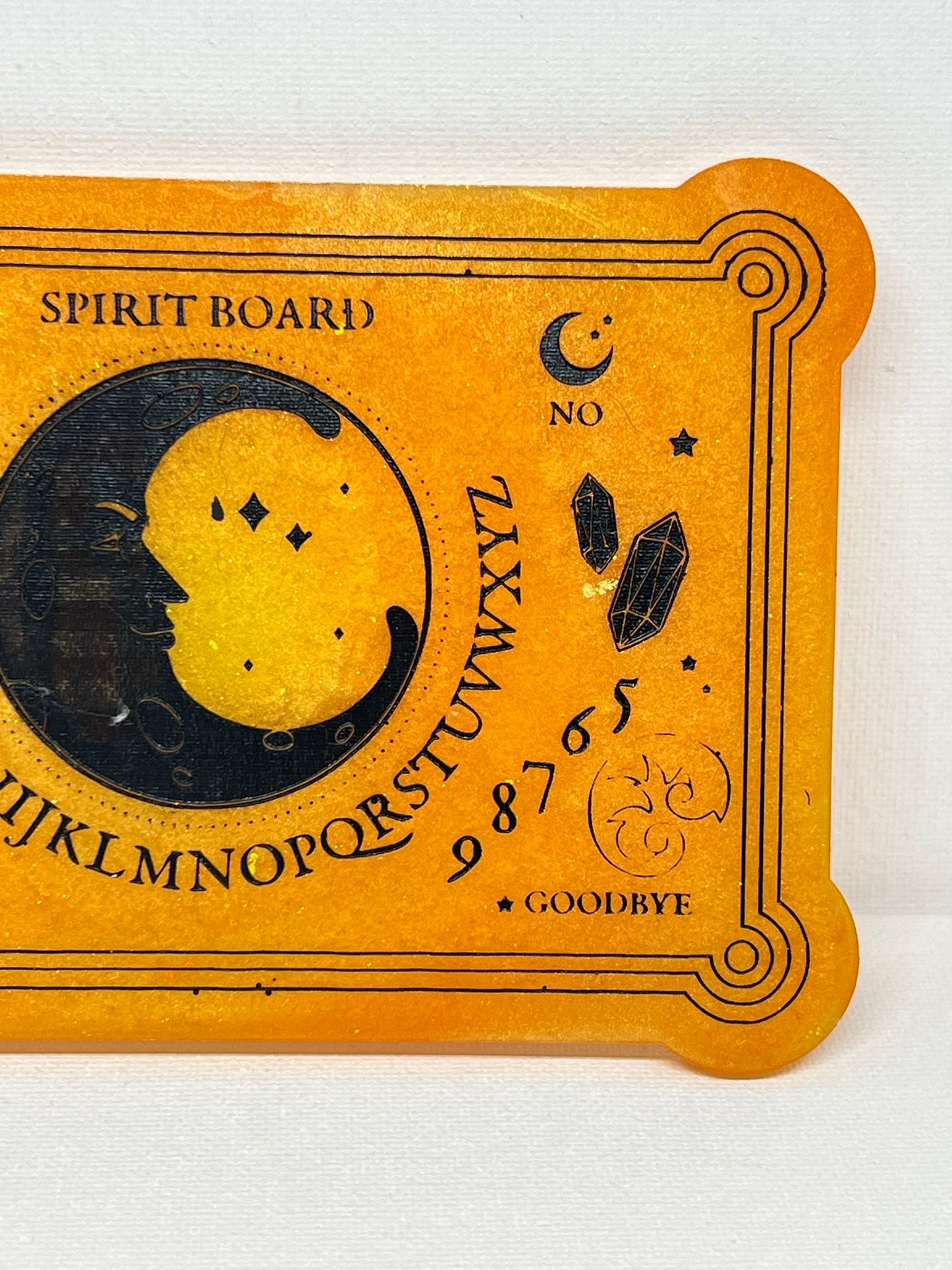 🌞 Golden Crescent Classic Talking Board | Solar Clarity & Grounded Insight (6” x 4”)