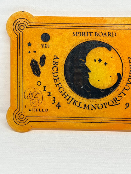 🌞 Golden Crescent Classic Talking Board | Solar Clarity & Grounded Insight (6” x 4”)