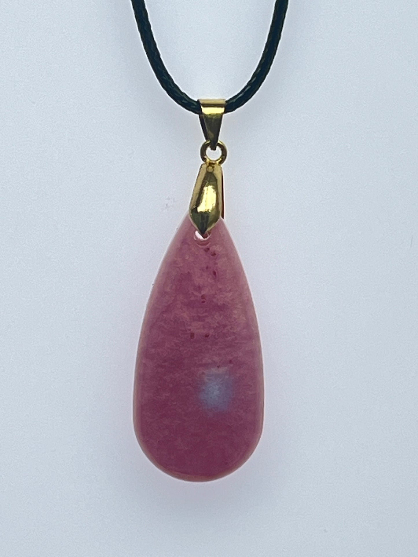 Rosewood Drop — Dusty Pink Resin Pendant