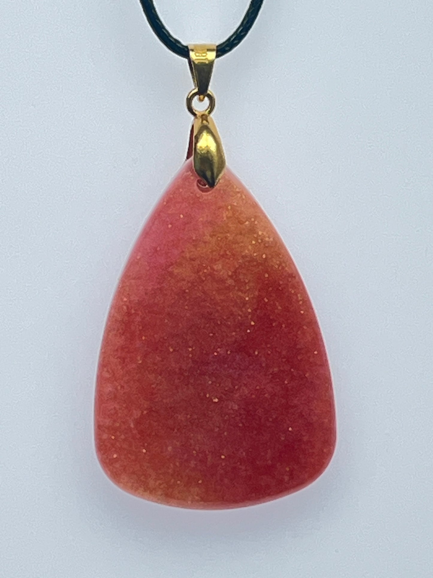 Terracotta Glow — Rust & Gold Dust Resin Pendant