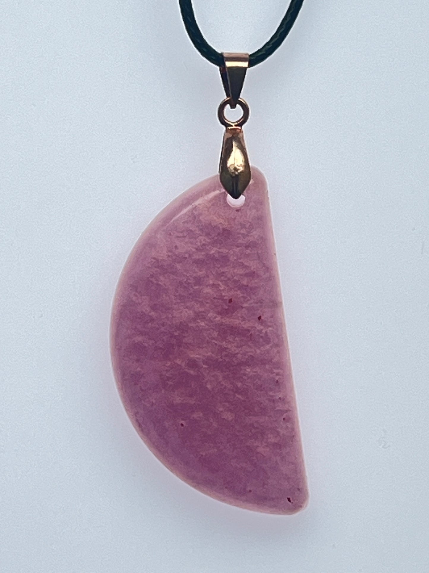 Orchid Crescent — Mauve & Violet Resin Pendant