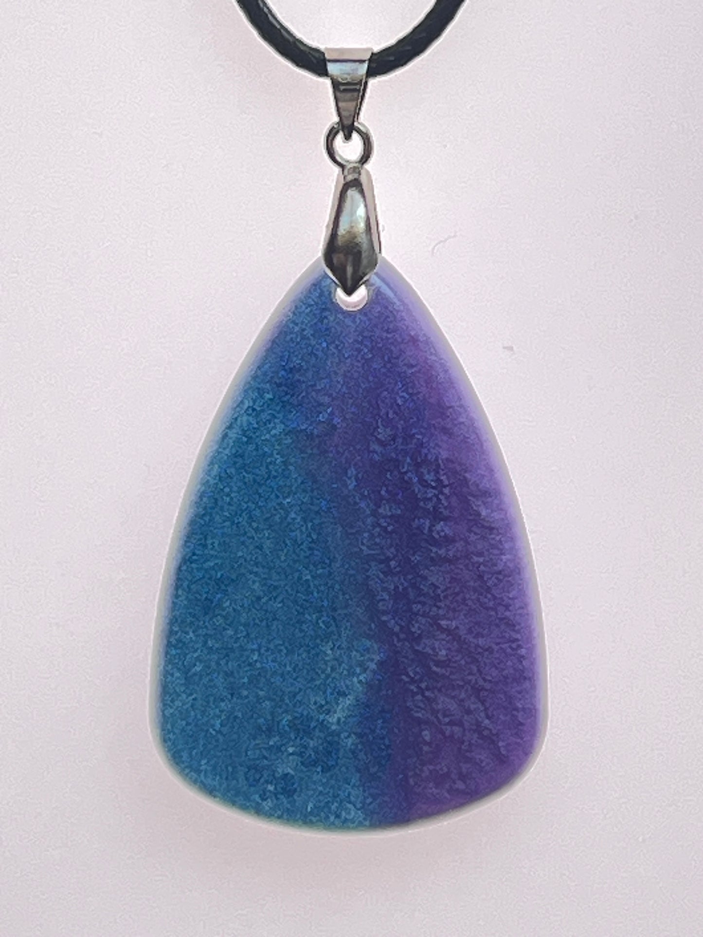 Twilight Tide — Teal & Indigo Resin Pendant