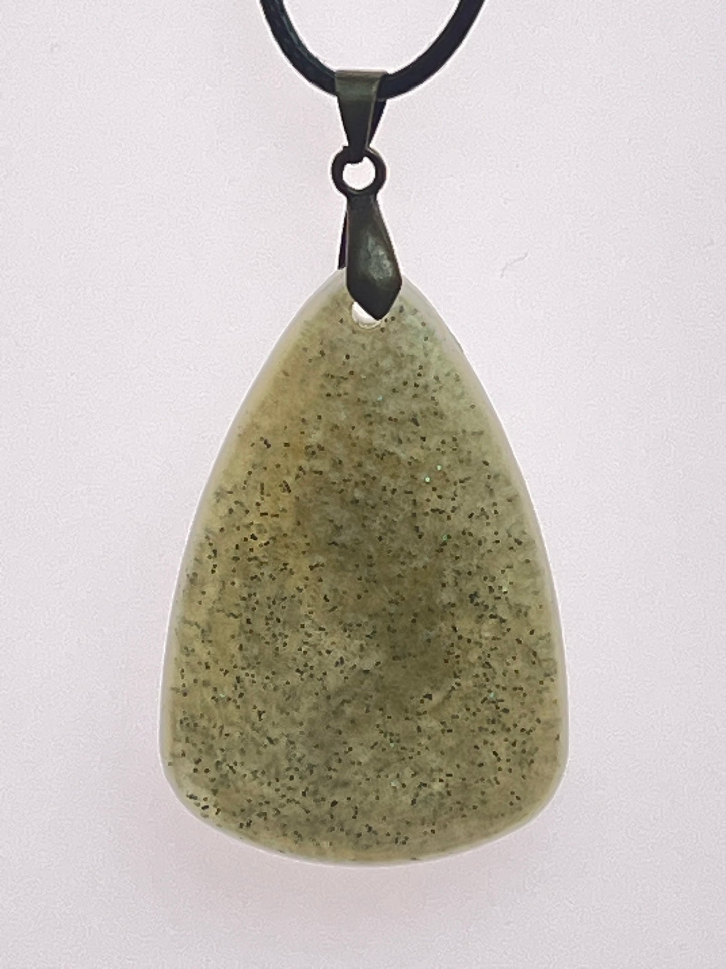 Moss Stone — Sage & Olive Resin Pendant