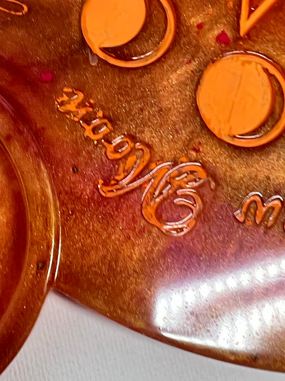 🔥 EmberGlow Moon-Phase Ritual Altar Candle Tray | Copper & Flame Aura Pentacle