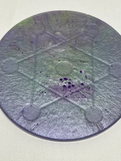 🔮 Aurora Veil Crystal Grid | Gentle Alignment & Energetic Harmony (5”)