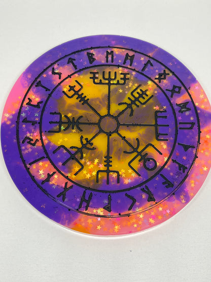 🌟 Celestial Dream Runic Compass Wheel✨ | Elder Futhark Ritual Altar Tool