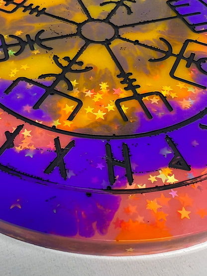 🌟 Celestial Dream Runic Compass Wheel✨ | Elder Futhark Ritual Altar Tool