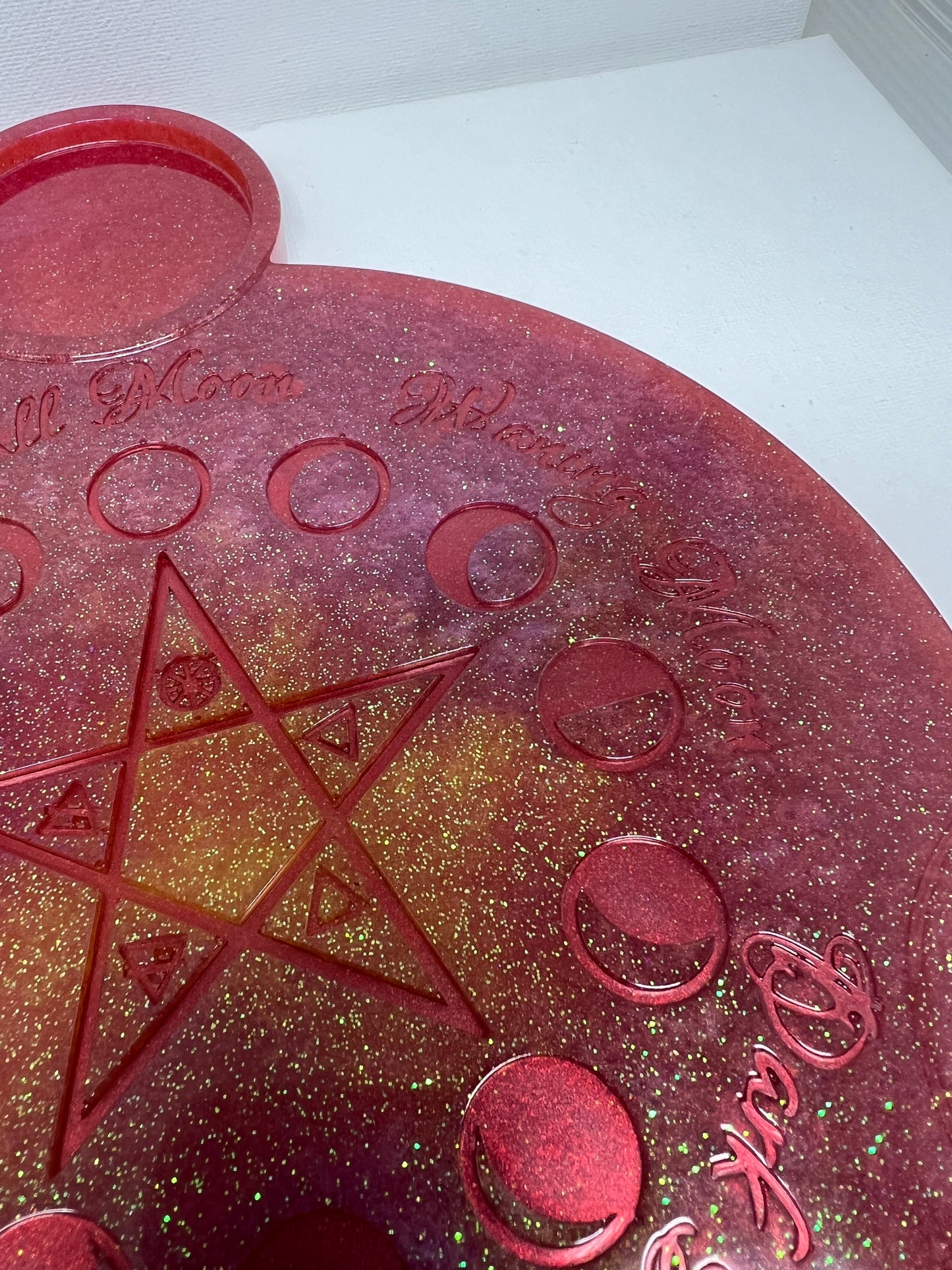 Sunset Glow Lunar Phases Candle Tray