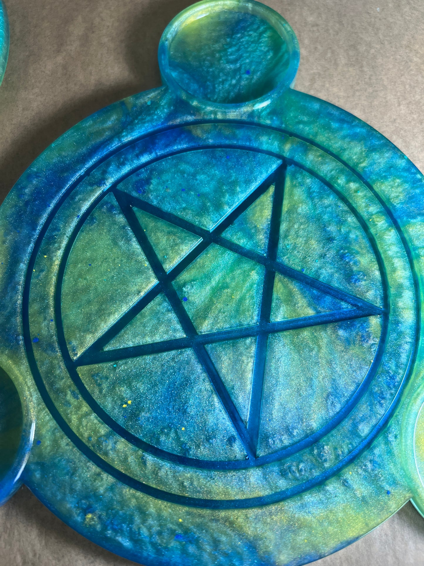 Ocean Spirit Pentacle Candle Tray