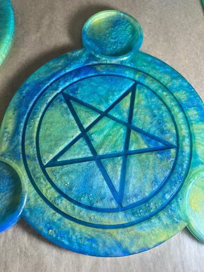 Ocean Spirit Pentacle Candle Tray