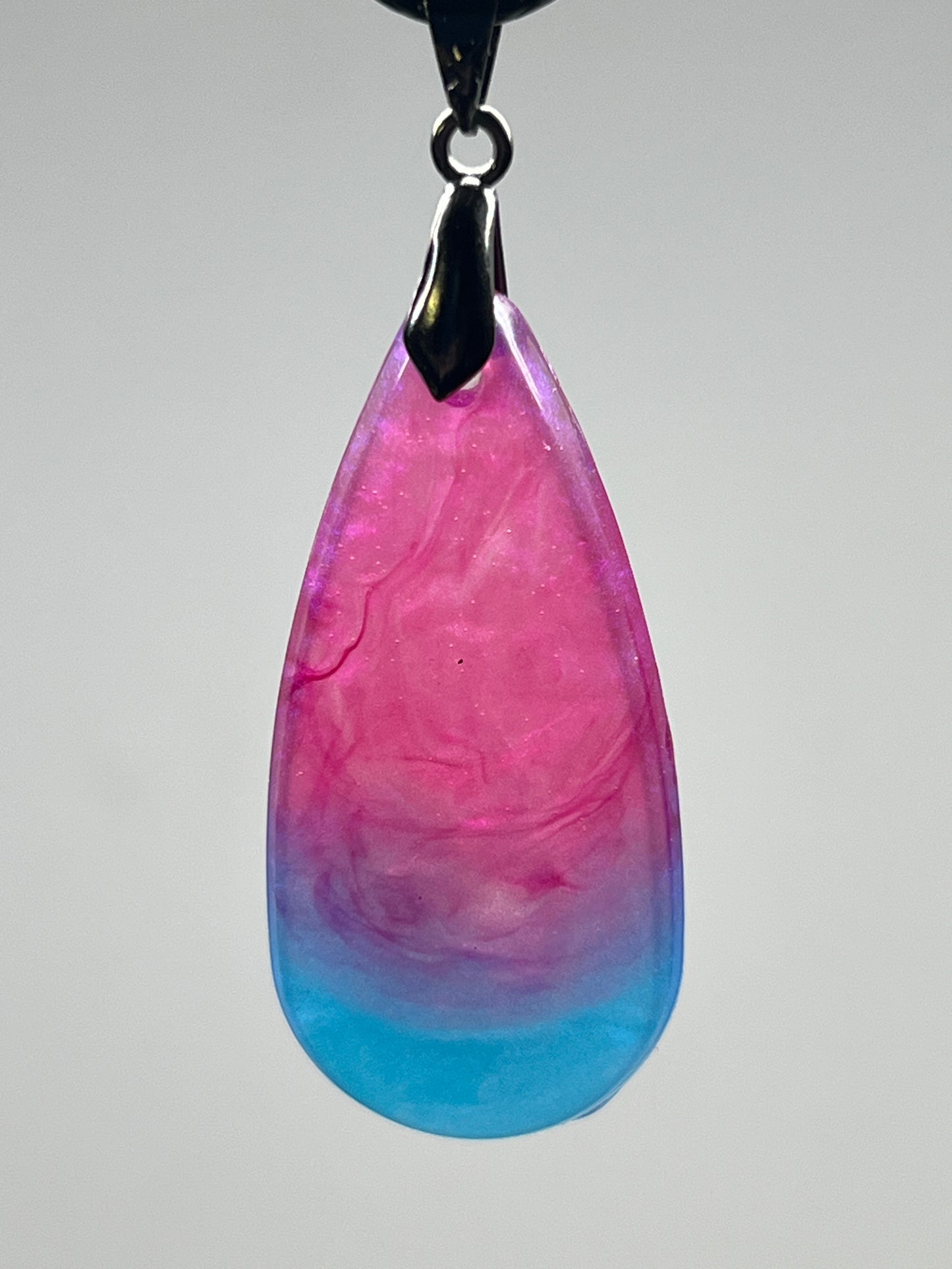 Rose & Reverie — Pink Ombre Resin Pendant