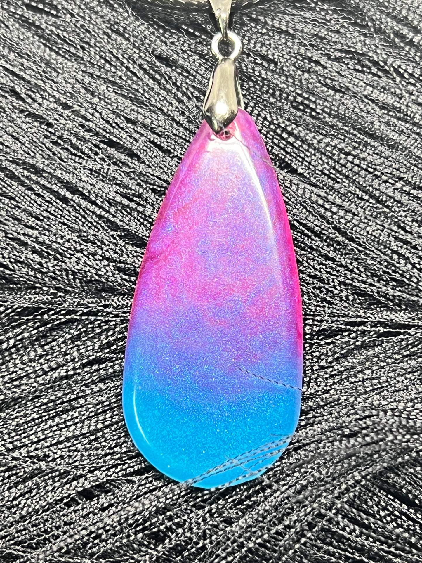 Rose & Reverie — Pink Ombre Resin Pendant