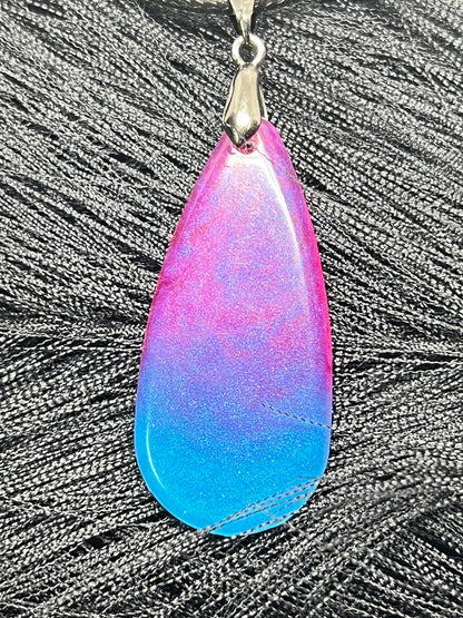 Rose & Reverie — Pink Ombre Resin Pendant