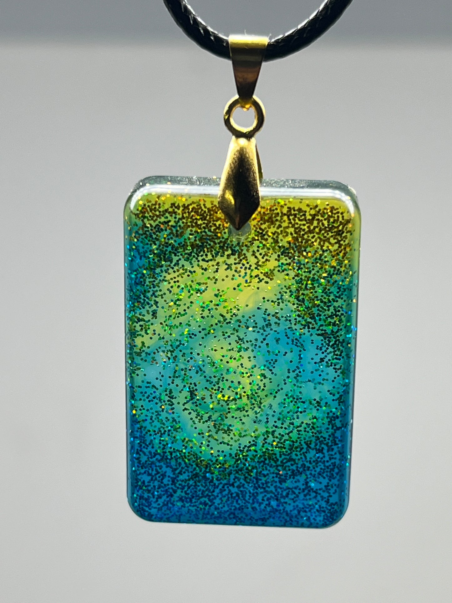 Aurora Constellation — Holographic Glitter Resin Pendant