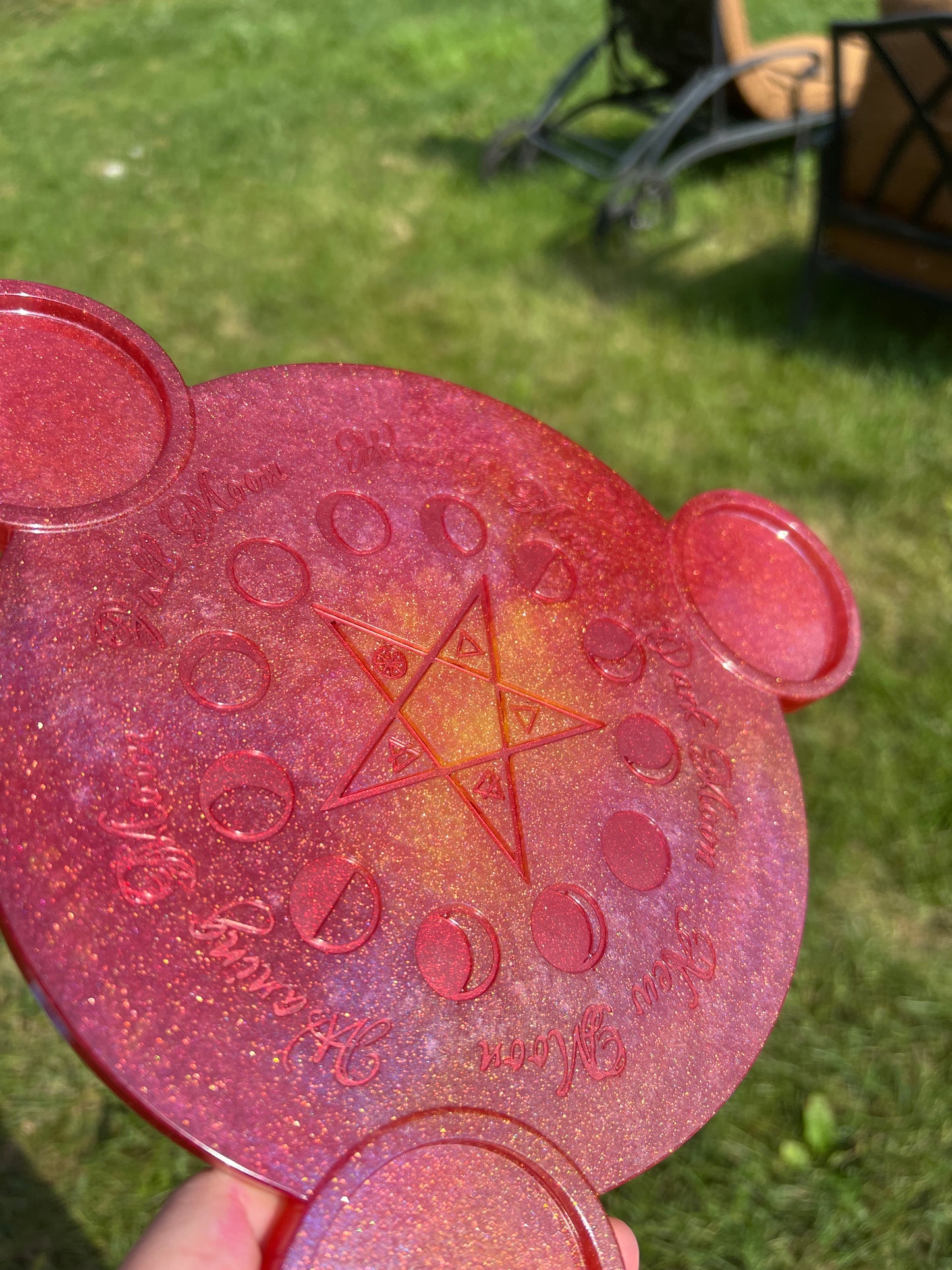 Sunset Glow Lunar Phases Candle Tray