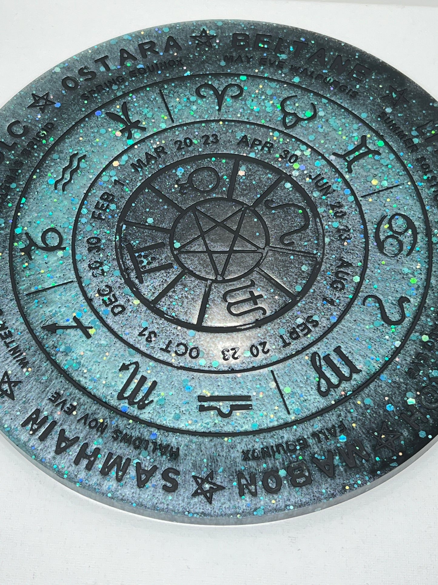 ✨ Frosted Nebula Wheel of the Year Altar Tray ✨