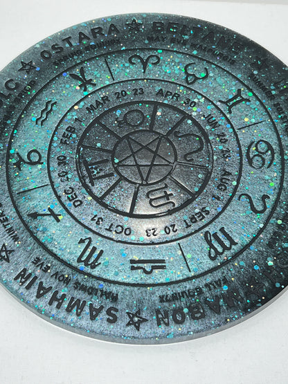✨ Frosted Nebula Wheel of the Year Altar Tray ✨