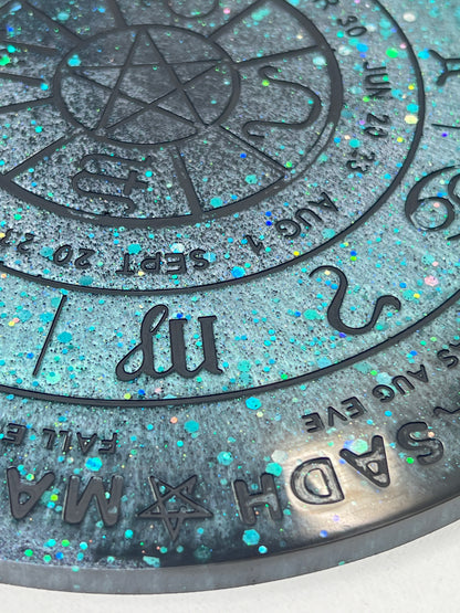 ✨ Frosted Nebula Wheel of the Year Altar Tray ✨