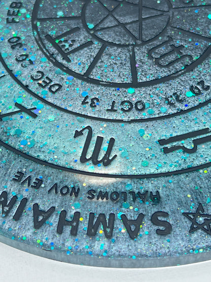 ✨ Frosted Nebula Wheel of the Year Altar Tray ✨