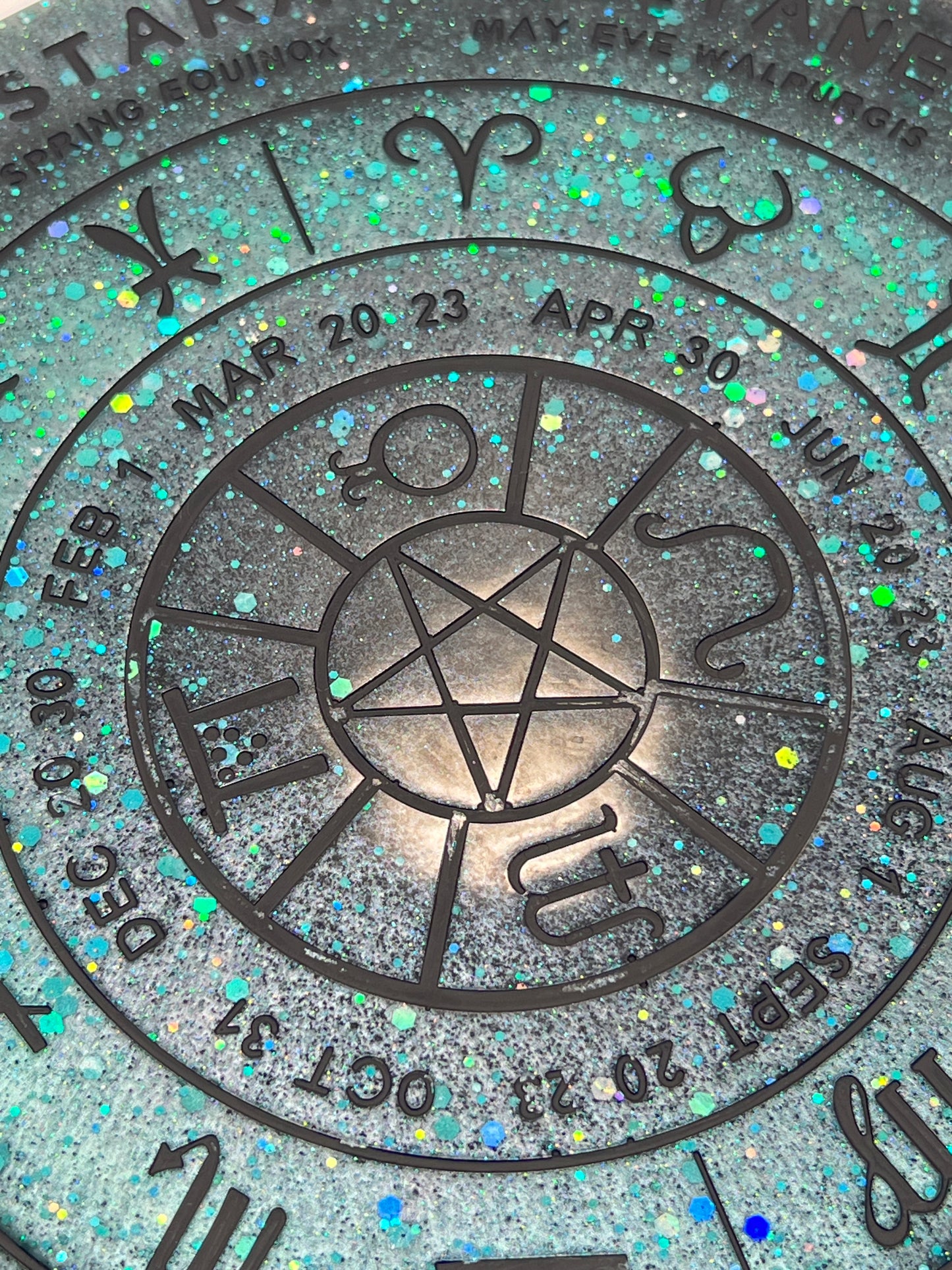 ✨ Frosted Nebula Wheel of the Year Altar Tray ✨