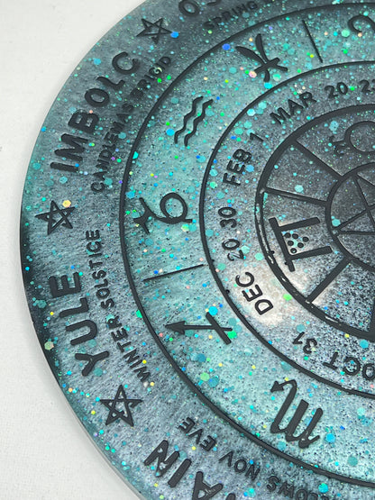 ✨ Frosted Nebula Wheel of the Year Altar Tray ✨