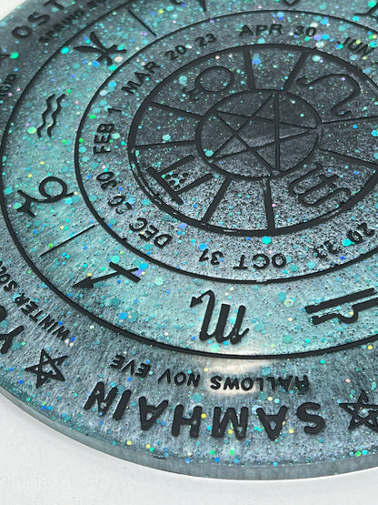 ✨ Frosted Nebula Wheel of the Year Altar Tray ✨