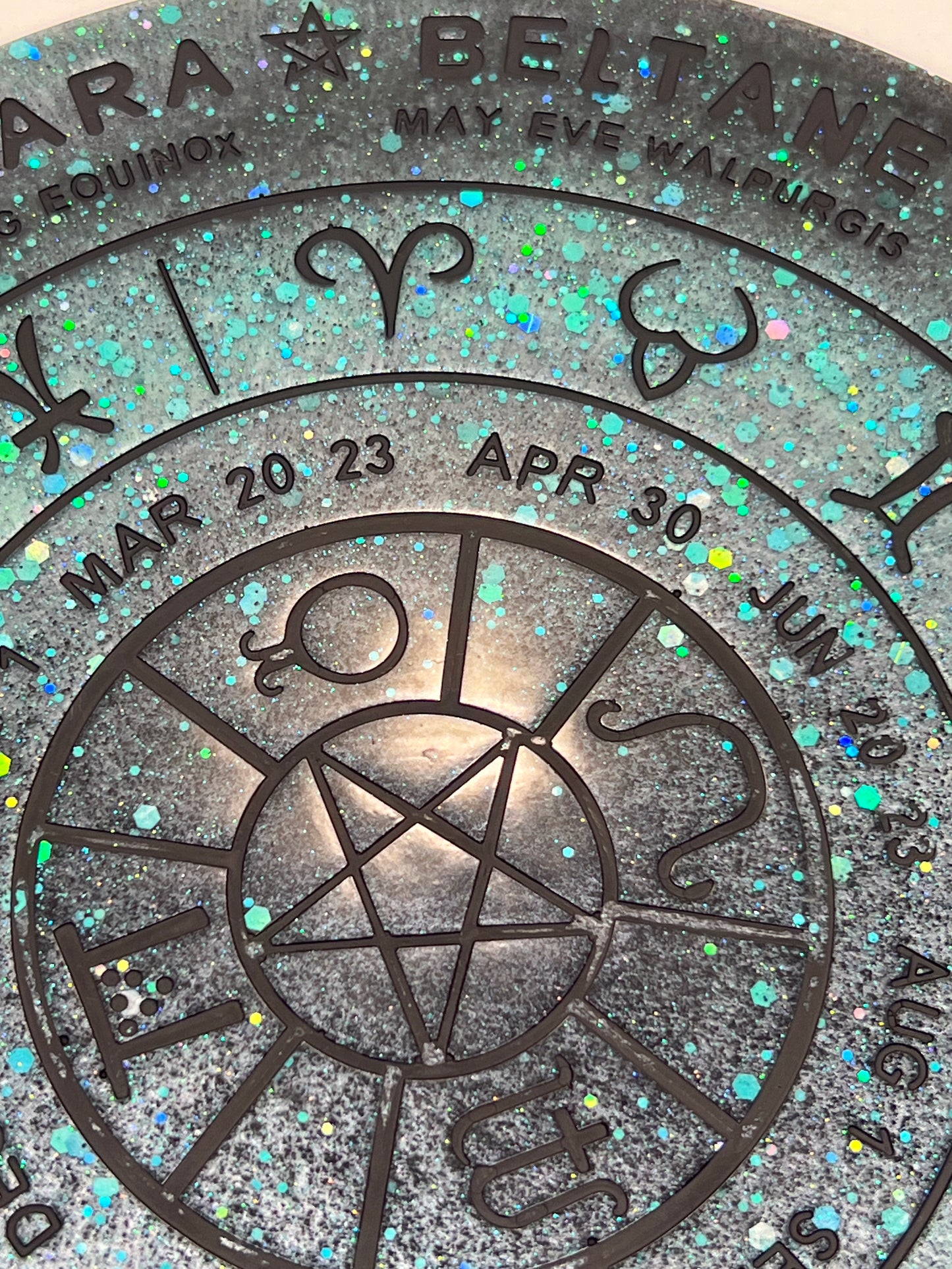 ✨ Frosted Nebula Wheel of the Year Altar Tray ✨