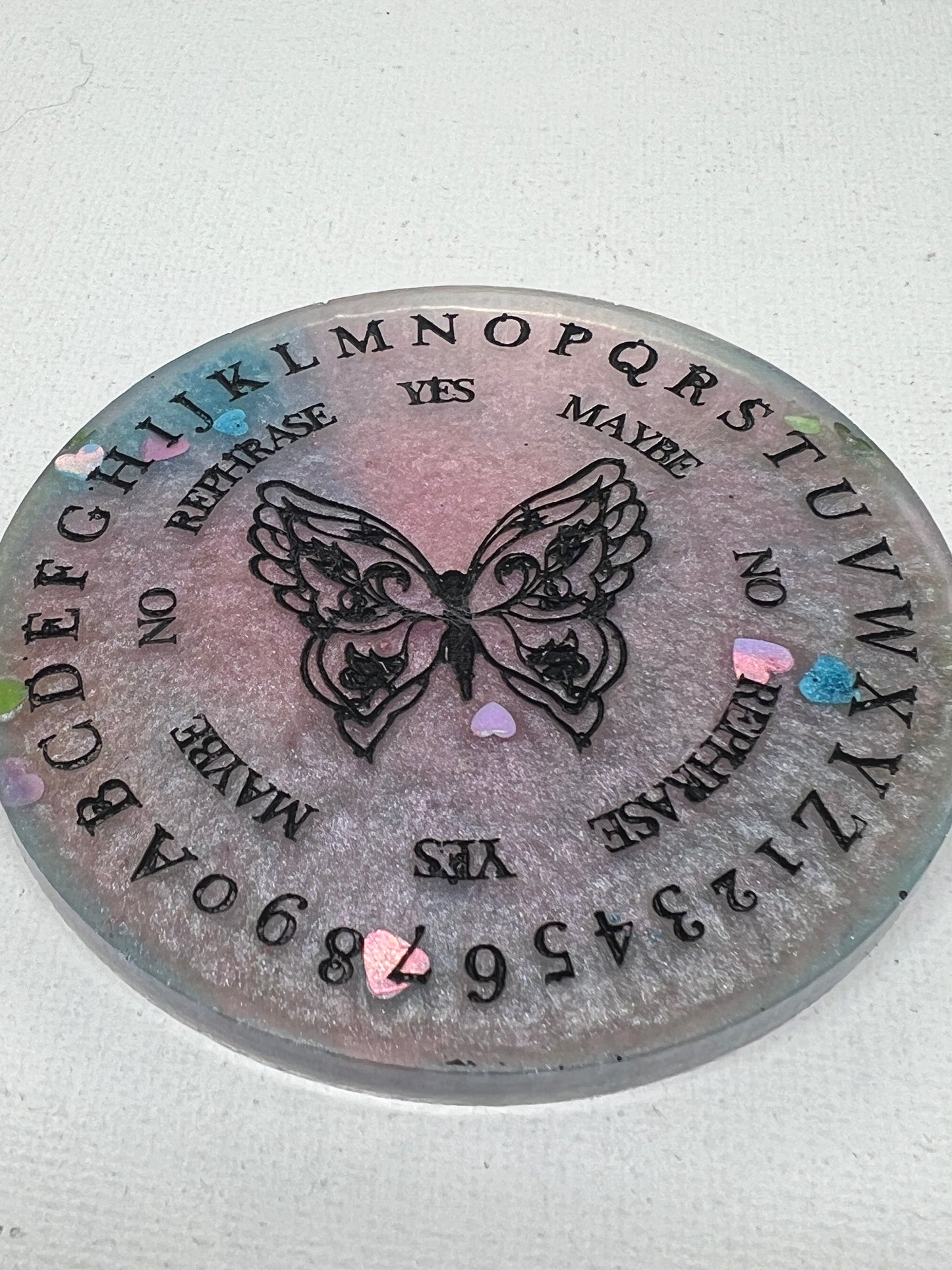 🦋 Petal Glow Butterfly Talking Board | Mini Transformation Divination Disc (3”)