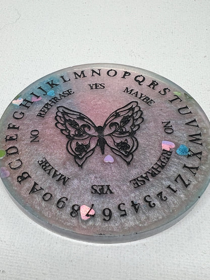 🦋 Petal Glow Butterfly Talking Board | Mini Transformation Divination Disc (3”)