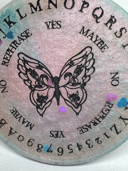 🦋 Petal Glow Butterfly Talking Board | Mini Transformation Divination Disc (3”)